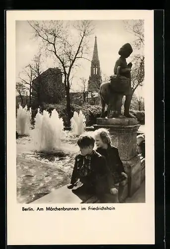 AK Berlin-Friedrichshain, Am Märchenbrunnen