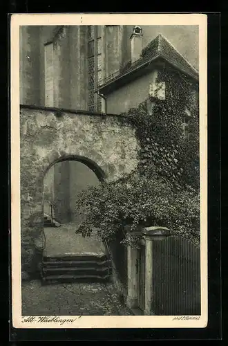 AK Waiblingen, Tordurchgang an der kleinen Kirche