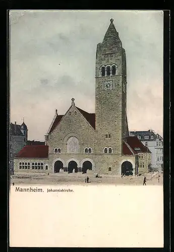 AK Mannheim, Blick auf die Johanniskirche