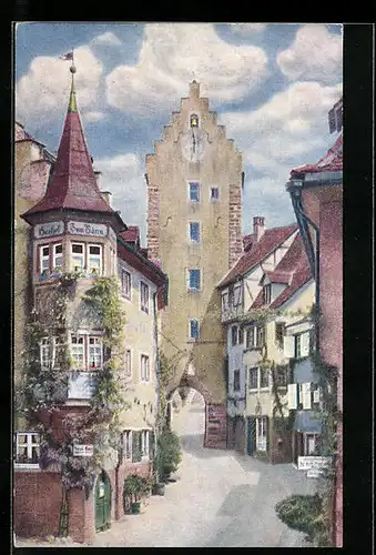 AK Meersburg (Bodensee), Obertor mit Bären