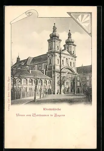 AK Waldsassen i. Bayern, Blick auf die Klosterkirche