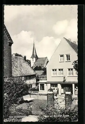 AK Bad Sassendorf, Blick auf die evgl. Kirche