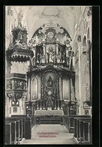 AK Weihenlinden, Wallfahrtskirche, Innenansicht