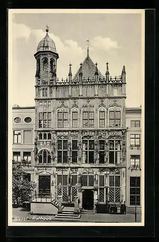 AK Wesel, Rathaus, Vorderansicht