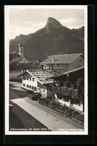 AK Oberammergau, Ortsansicht mit Kofel