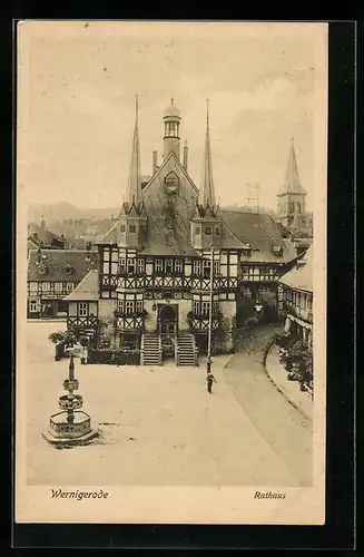 AK Wernigerode, Blick auf das Rathaus