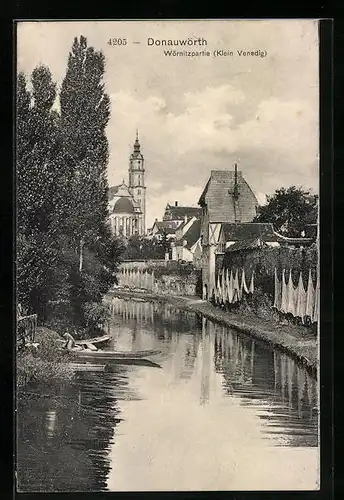 AK Donauwörth, Wörnitzpartie, Klein Venedig