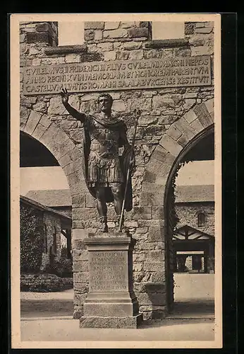 AK Bad Homburg v. d. H., Kastell Saalburg, Antonius Pius Denkmal