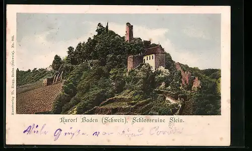 AK Baden, Schlossruine Stein