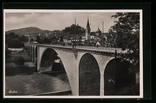 AK Baden, Blick auf die Hochbrücke