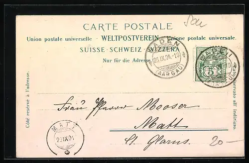 AK Baden, Partie an der Limmat