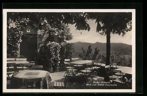 AK Baden, Blick vom Restaurant Schloss Schartenfels