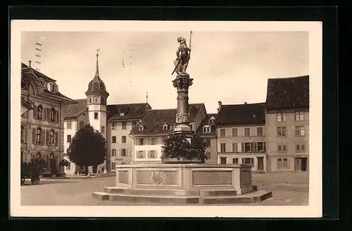 AK Zofingen, Blick zum Niklaus-Thutbrunnen