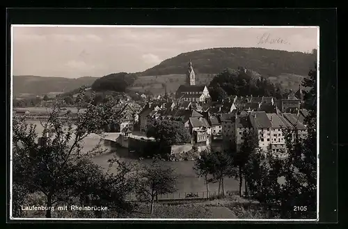 AK Laufenburg, Ortspartie mit der Rheinbrücke
