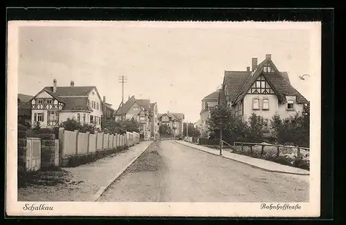 AK Schalkau, Partie in der Bahnhofstrasse