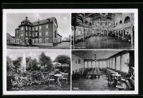 AK Grossbothen, Müllers Gaststätten mit Garten, Saal und Diele