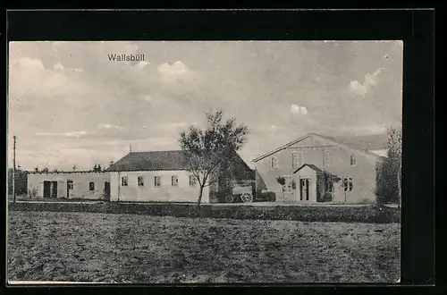 AK Wallsbüll, Gutshof, Gebäude-Panorama