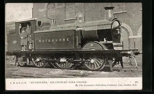 AK L.B. & S.C.R. Locomotive Nurbourne, six coupled tank engine, englische Eisenbahn