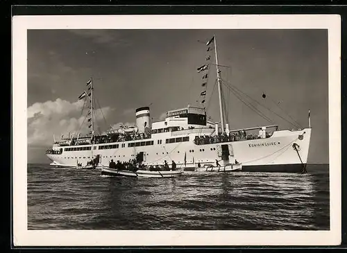 AK Passagierschiff MS Königin Luise mit Beibooten