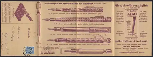 Klapp-AK Reklame, Jako-Füllfederhalter, Feuchthalter