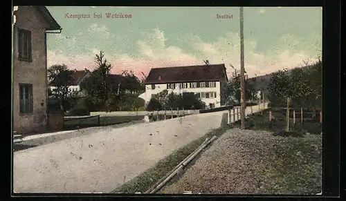 AK Kempten bei Wetzikon, Strasse am Institut