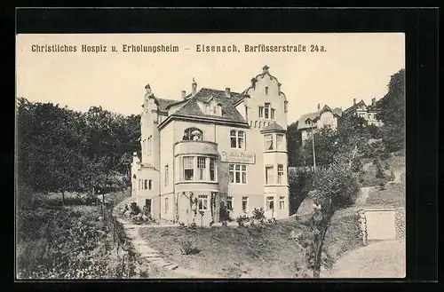 AK Eisenach, Hotel und Pension Christliches Hospiz und Erholungsheim, Barfüsserstrasse 24a