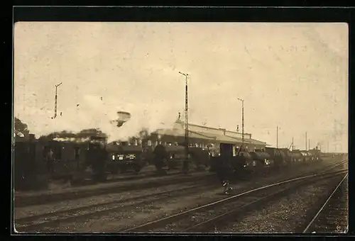 AK Leverkusen a. Rh., Farbenfabriken vorm. Friedr. Bayer & Co., Güterbahnhof