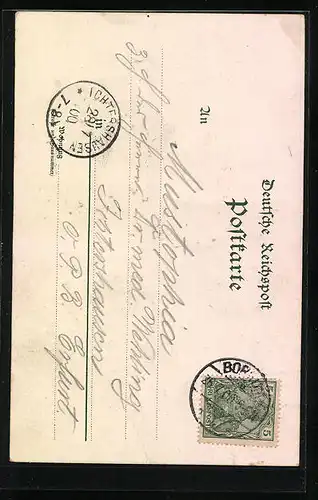 AK Borkum, Teilansicht, Neuer Leuchtturm, Am Strand