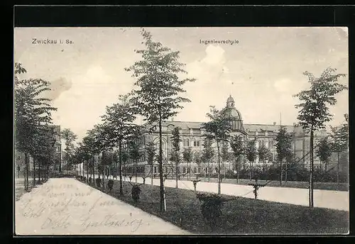 AK Zwickau i. Sa., Blick auf die Ingenieurschule