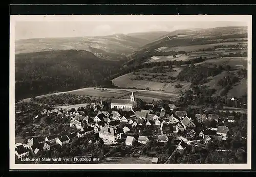 AK Mainhardt, Blick auf Ort vom Flugzeug aus