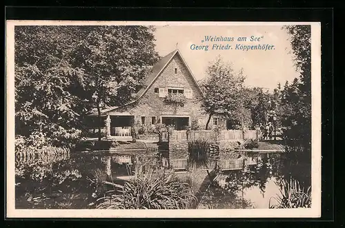 AK Stuttgart, Restaurant Weinhaus am See Georg Friedr. Koppenhöfer