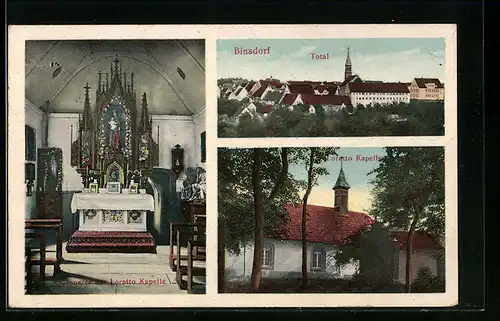 AK Binsdorf, Totalansicht, Loretto Kapelle, Inneres