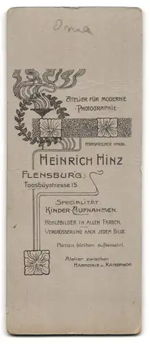 Fotografie Heinrich Hinz, Flensburg, Toosbüystr. 15, Junge Dame im hübschen Kleid