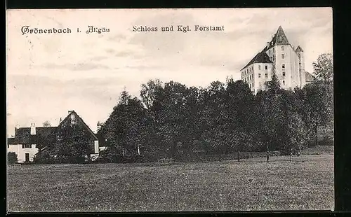 AK Grönenbach i. Allgäu, Schloss und Kgl. Forstamt