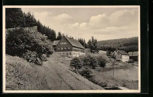 AK Sayda i. Erzgeb., Blick auf die Jugendherberge Mortelgrund