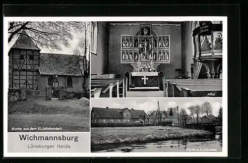 AK Wichmannsburg, Altar, Kirche aus dem 10. Jahrhundert