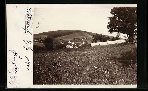 Foto-AK Sittendorf, Ortsansicht aus der Ferne, 1905