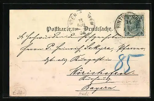 AK Sittendorf, Ortsansicht mit Feldern und Berg