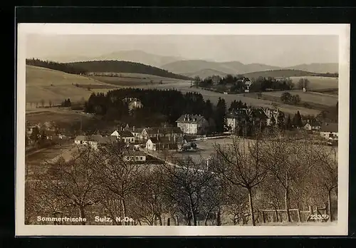 AK Sulz, Gesamtansicht mit Umgebung und Blick in die Ferne