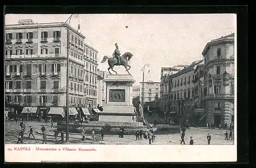 AK Napoli, Monumento a Vittorio Emanuele