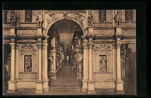 AK Vicenza, Teatro Olimpico, La prospettiva della scena, Disegno del Palladio