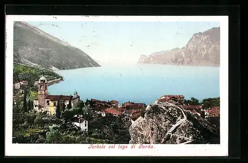 AK Torbole, Panorama col lago di Garda