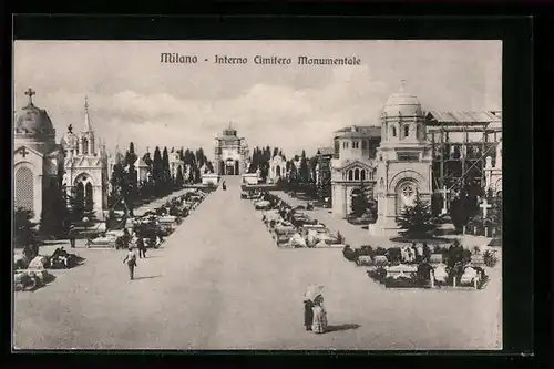 AK Milano, Interno Cimitero Monumentale