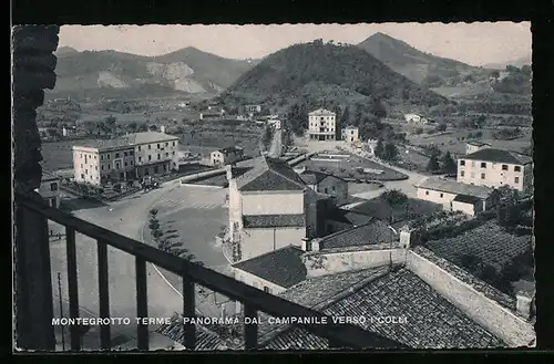 AK Montegrotto Terme, Panorama dal Campanile verso i Colli