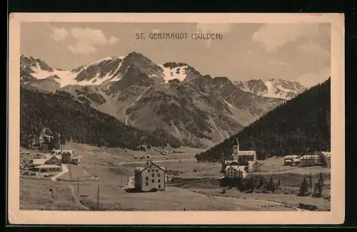 AK St. Gertraud (Sulden), Blick auf den Ort