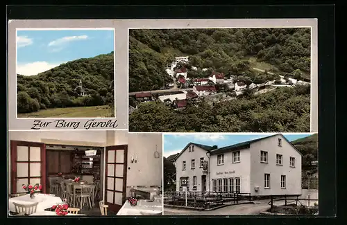 AK Geroldstein /Wispertal, Gaststätte-Pension Zur Burg Gerold, versch. Ansichten