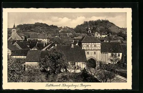 AK Königsberg i. Bayern, Ortsansicht mit Torbogen