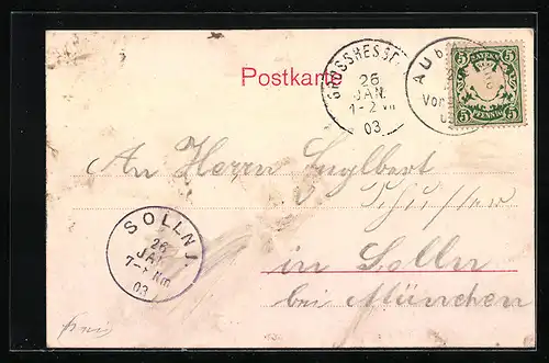 AK Au b. Aibling, Totalansicht aus der Vogelschau