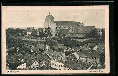 AK Havelberg, Panorama mit Dom