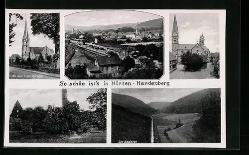 AK Nörten-Hardenberg, Ortsansicht, Evgl. Kirche